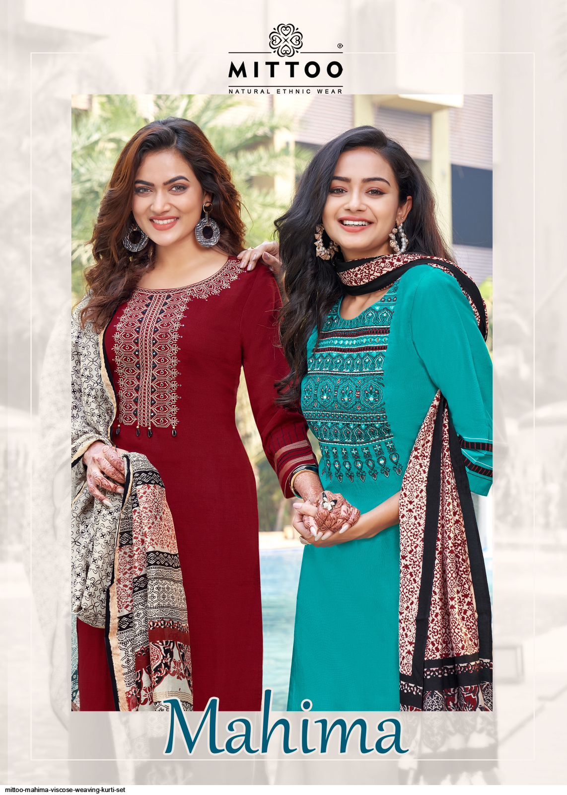 MITTOO MAHIMA VISCOSE WEAVING KURTI SET