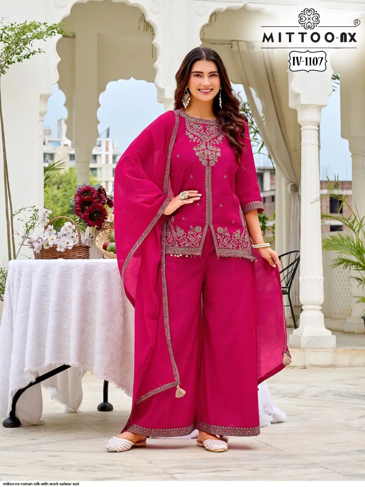 MITTOO NX ROMAN SILK WITH WORK SALWAR SUIT 1107