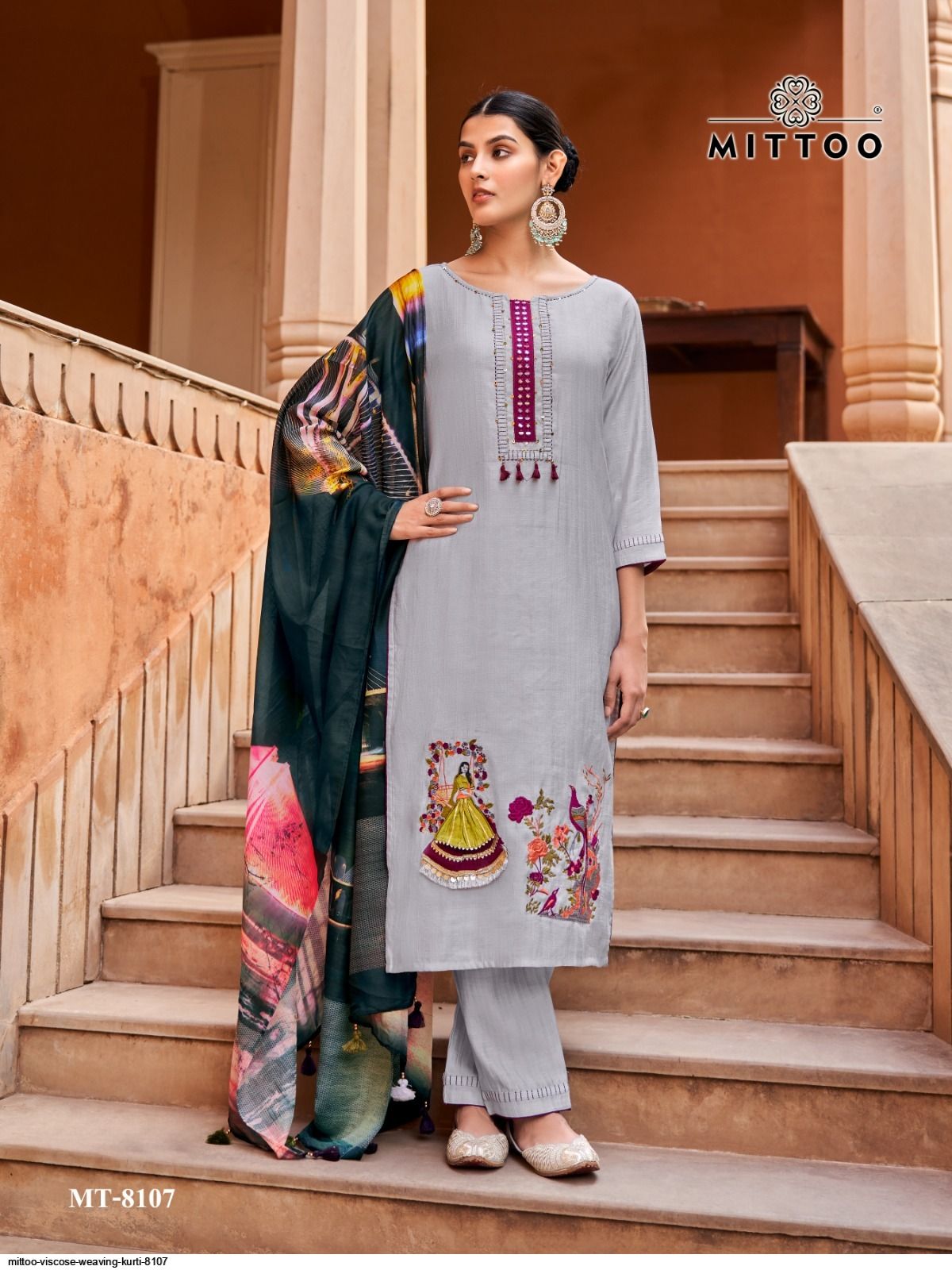 Mittoo Attire 4ever Kurtis MITTOO VISCOSE WEAVING KURTI 8107