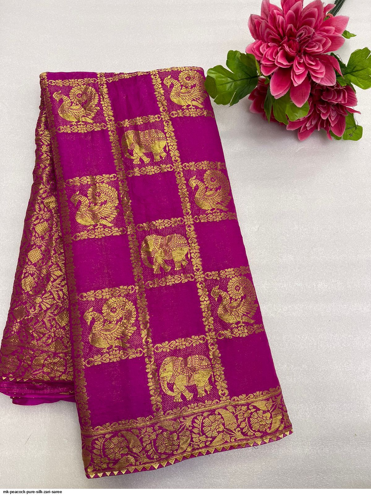 Mk PeacocK Pure Silk Zari SAREE