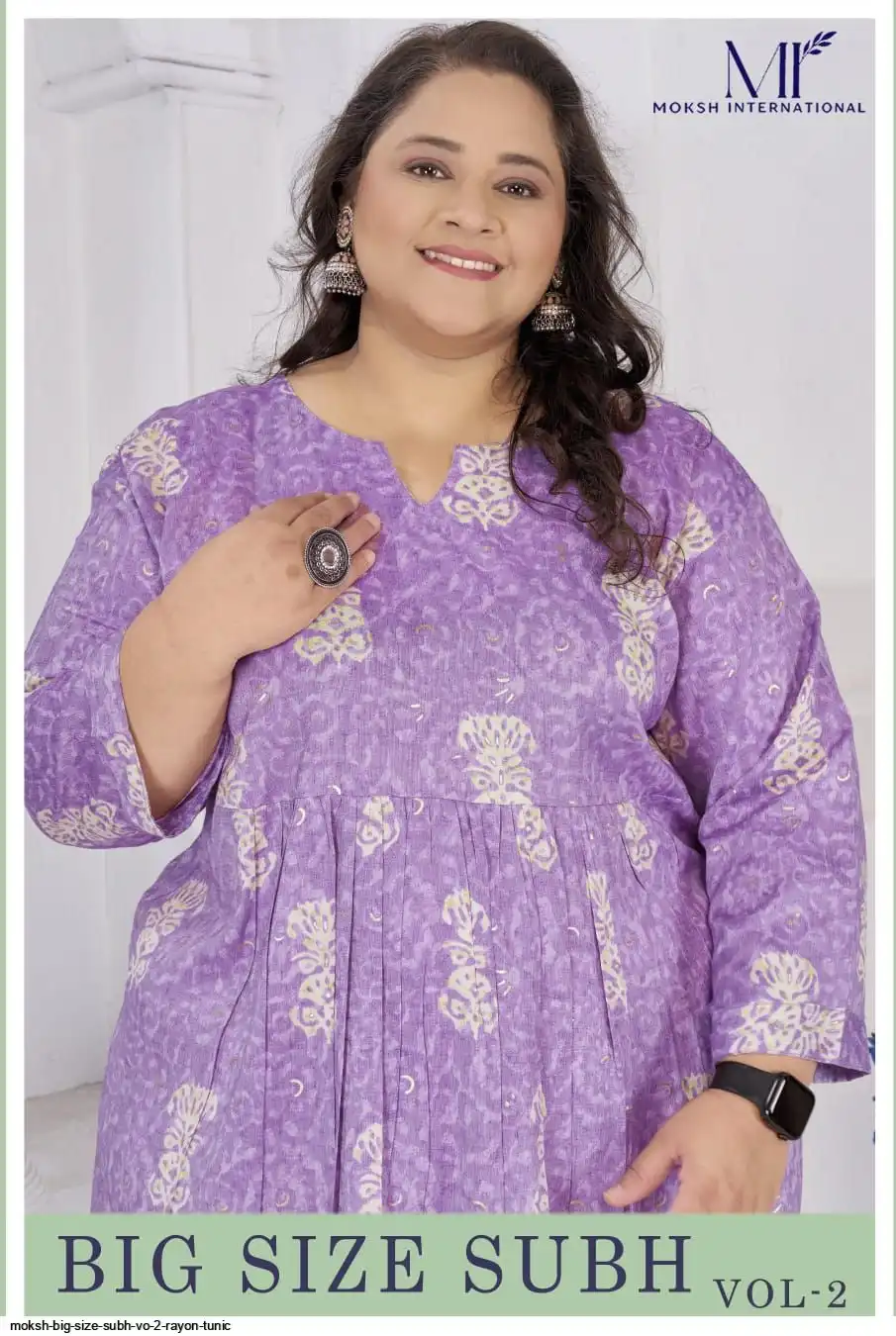 MOKSH BIG SIZE SUBH VO 2 RAYON TUNIC