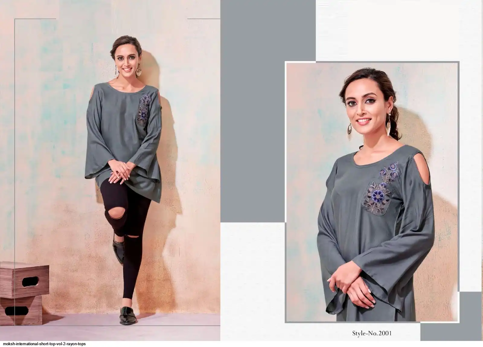 MOKSH INTERNATIONAL SHORT TOP VOL 2 RAYON TOPS 2001