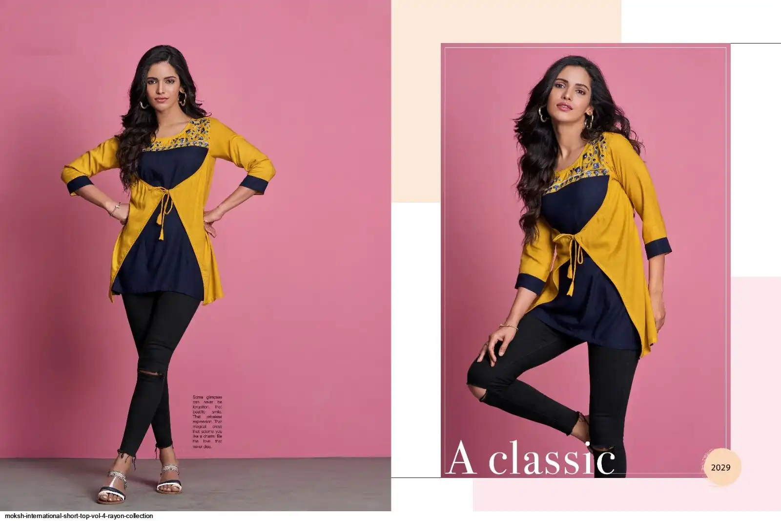 MOKSH INTERNATIONAL SHORT TOP VOL 4 RAYON COLLECTION 2029