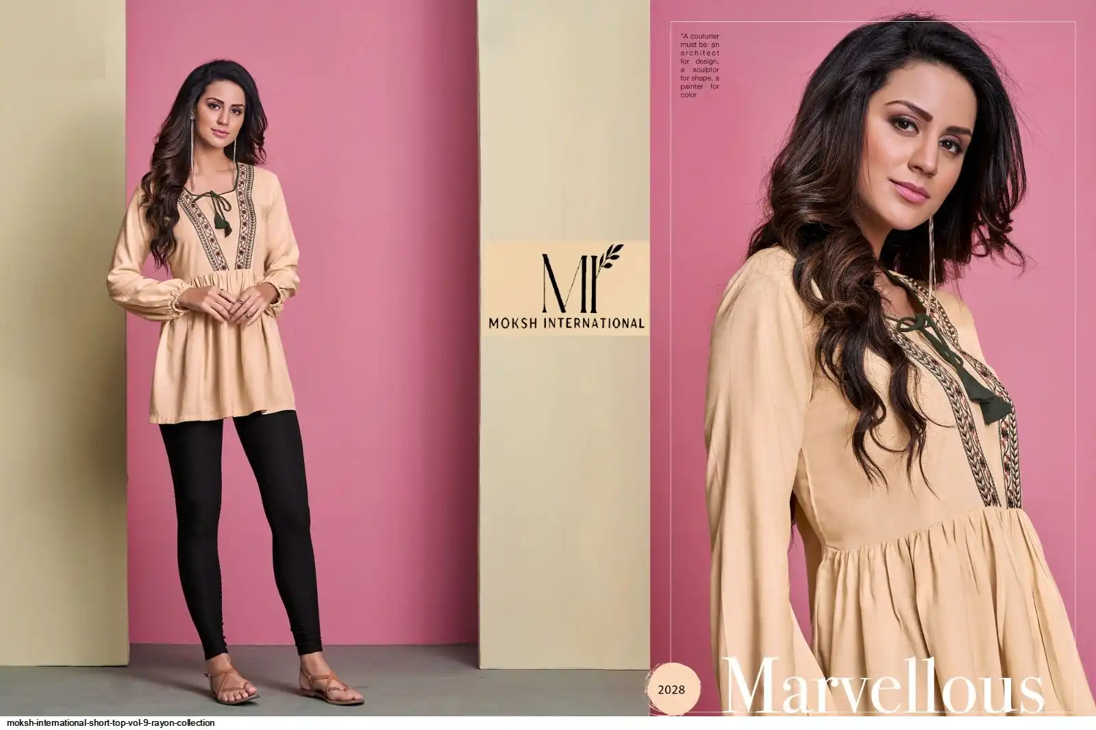 MOKSH INTERNATIONAL SHORT TOP VOL 9 RAYON COLLECTION 2028