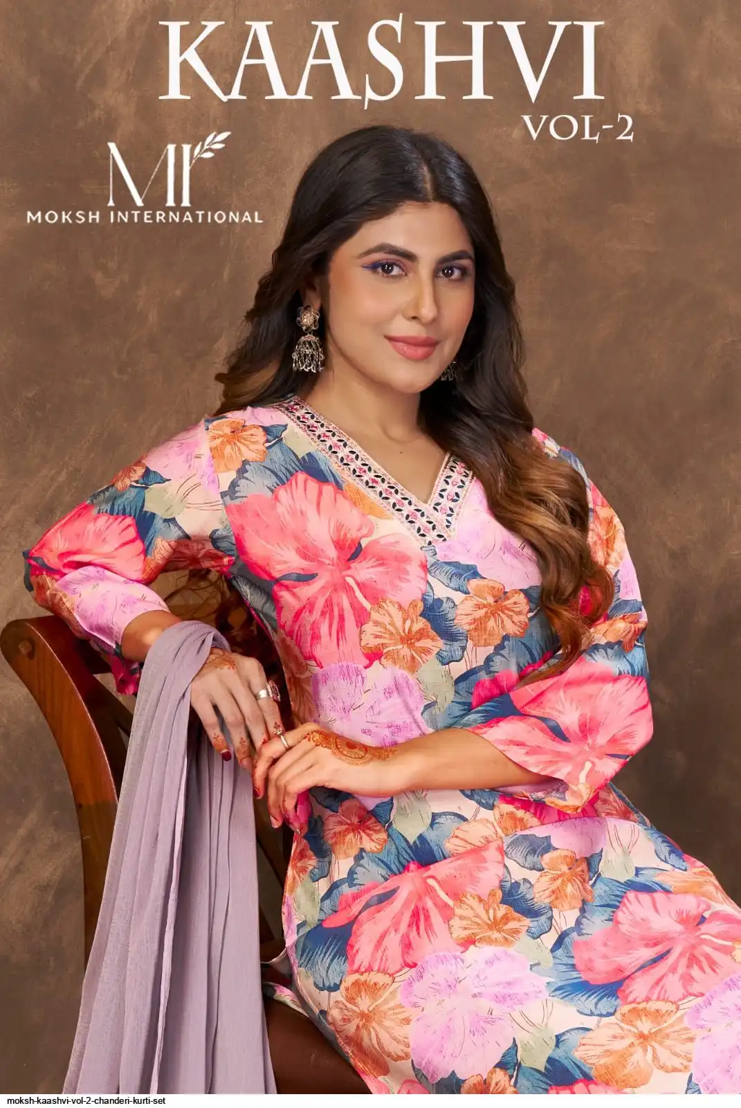 MOKSH KAASHVI VOL 2 CHANDERI KURTI SET