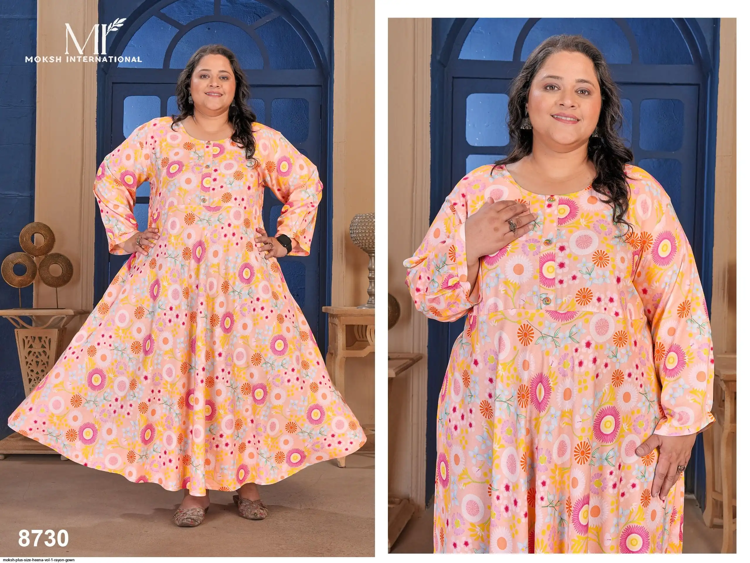 Moksh International Plus Size Heena Vol-1 Riyon