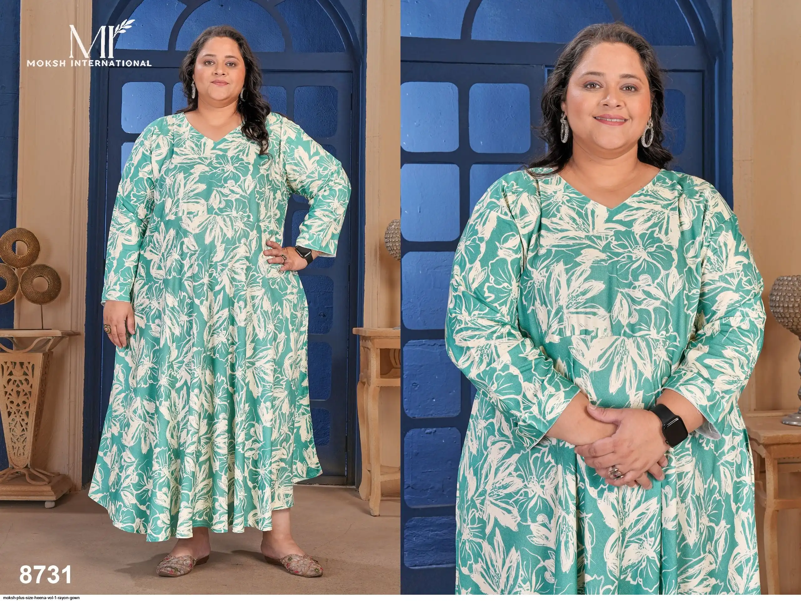 Moksh International Plus Size Heena Vol-1 Riyon