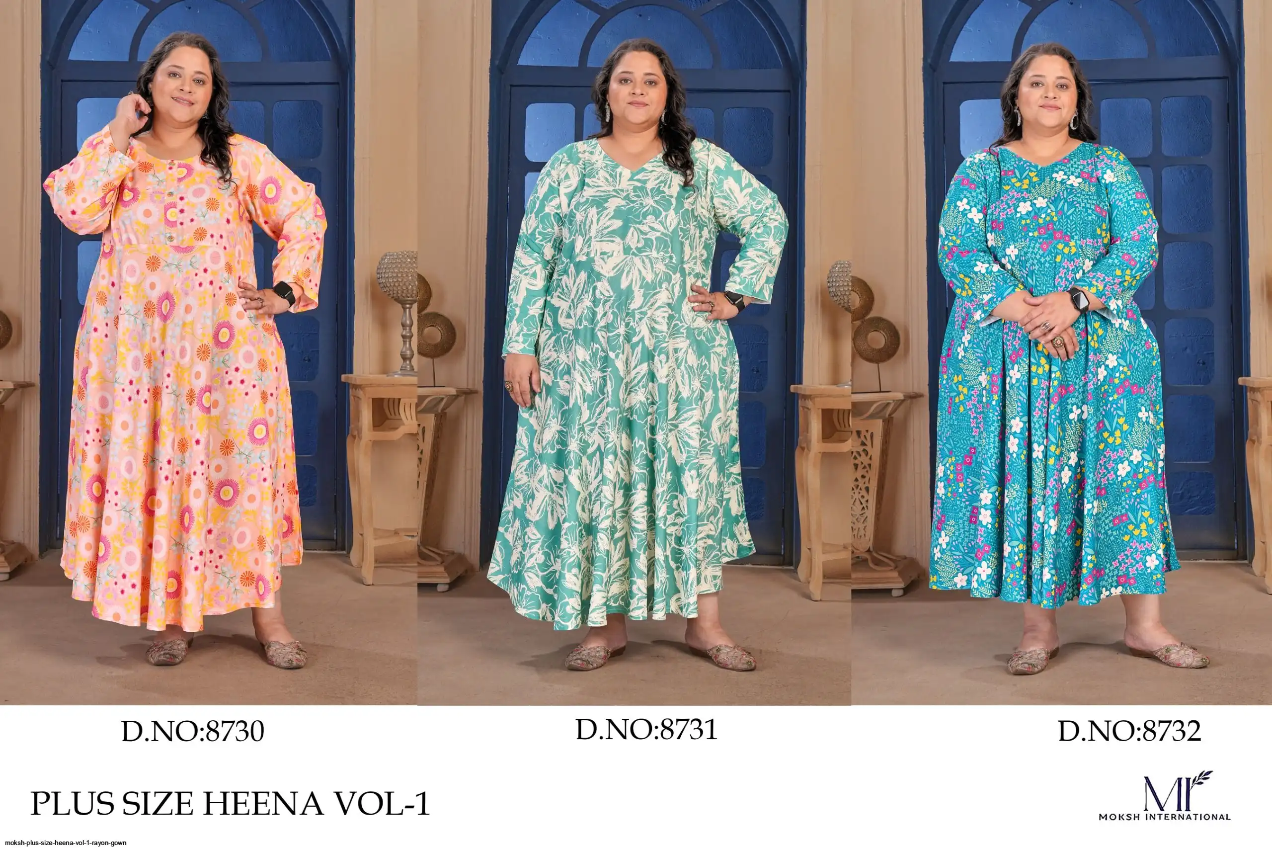 Moksh International Plus Size Heena Vol-1 Riyon