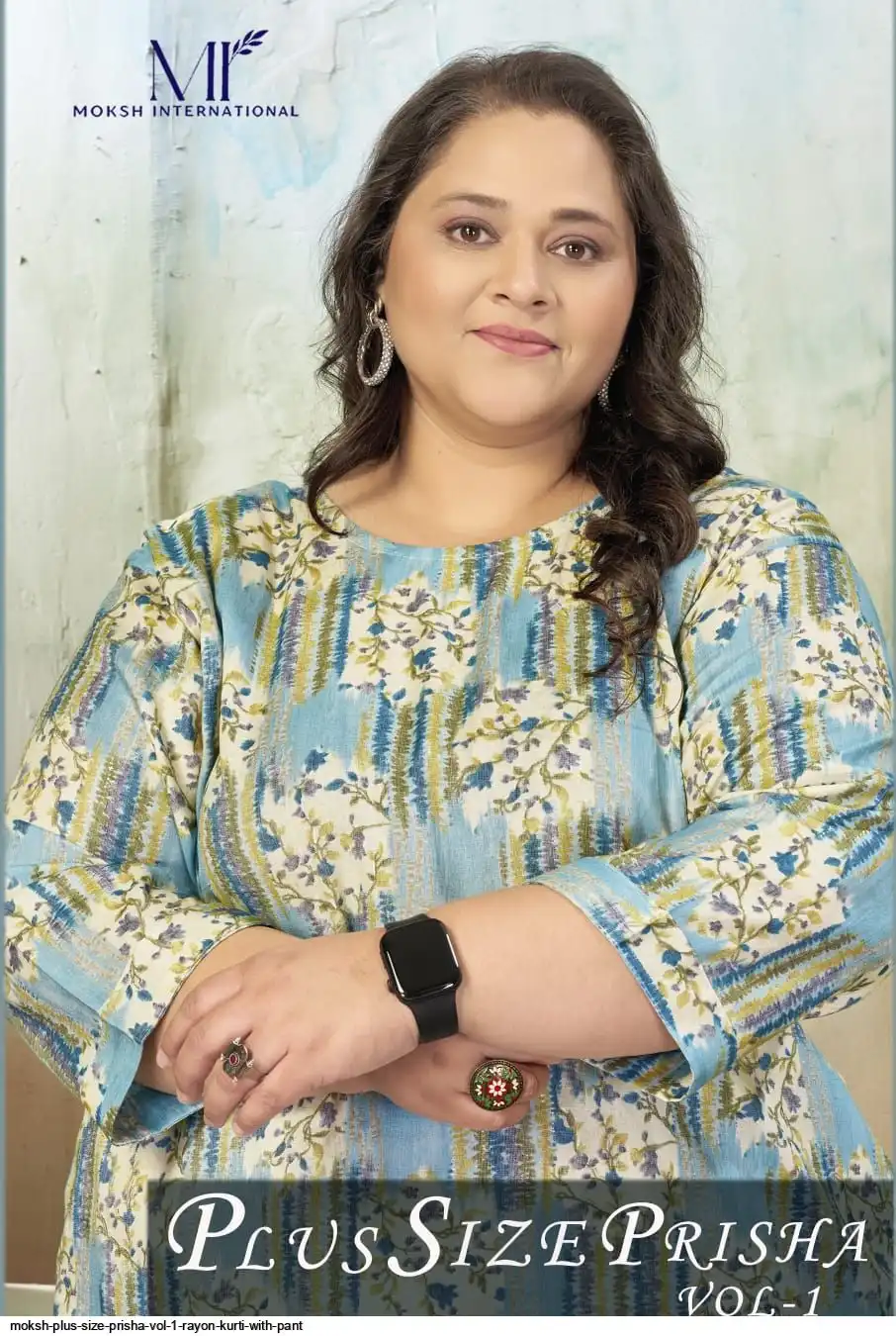 MOKSH PLUS SIZE PRISHA VOL 1 RAYON KURTI WITH PANT