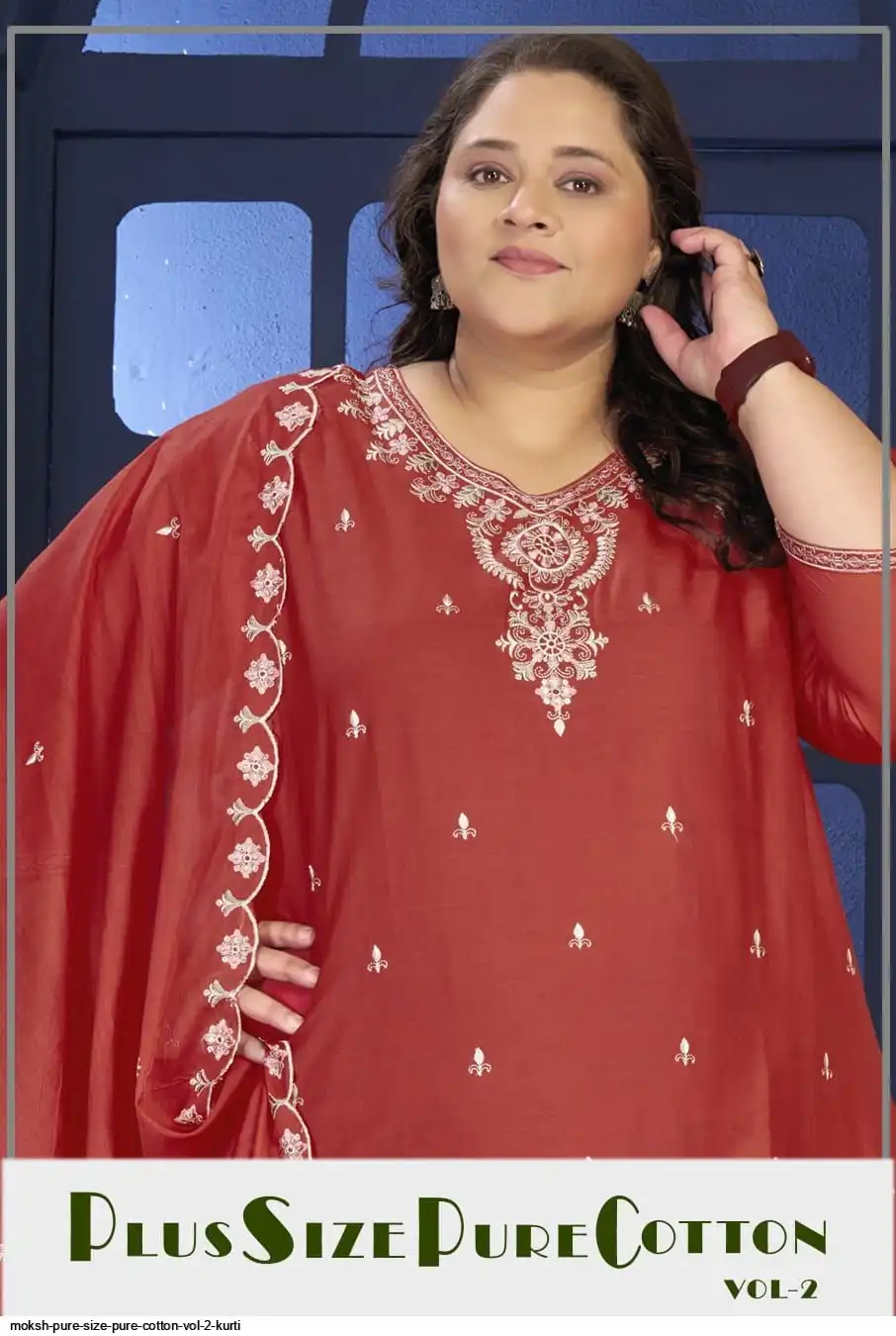 MOKSH PURE SIZE PURE COTTON VOL 2 KURTI