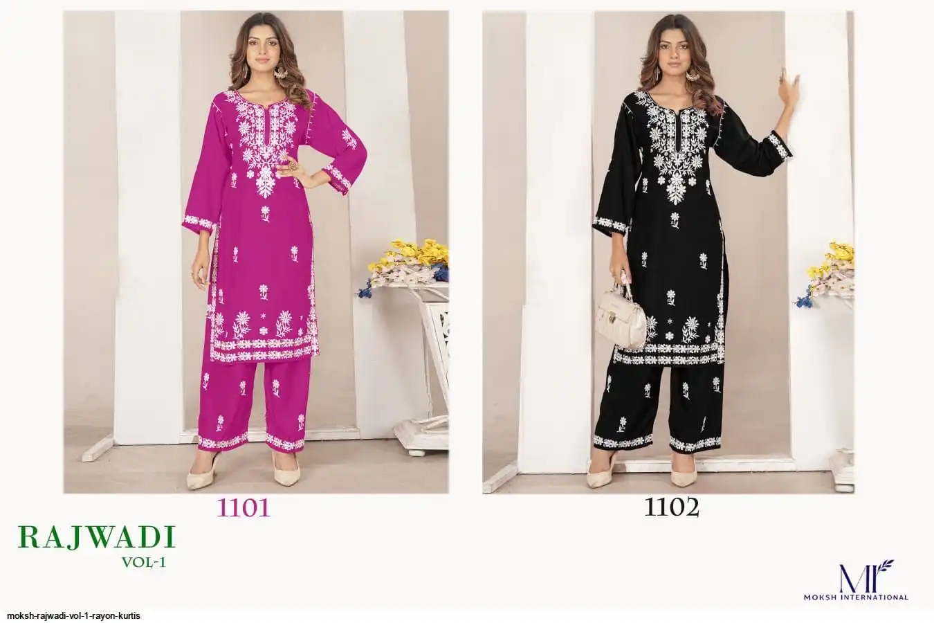 MOKSH RAJWADI VOL 1 RAYON KURTIS