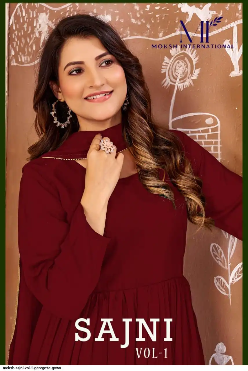 MOKSH SAJNI VOL 1 GEORGETTE GOWN