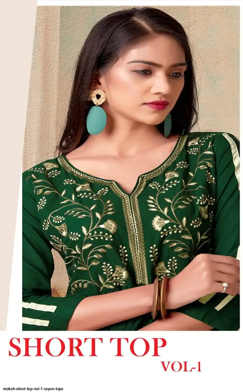 MOKSH SHORT TOP VOL 1 RAYON TOPS