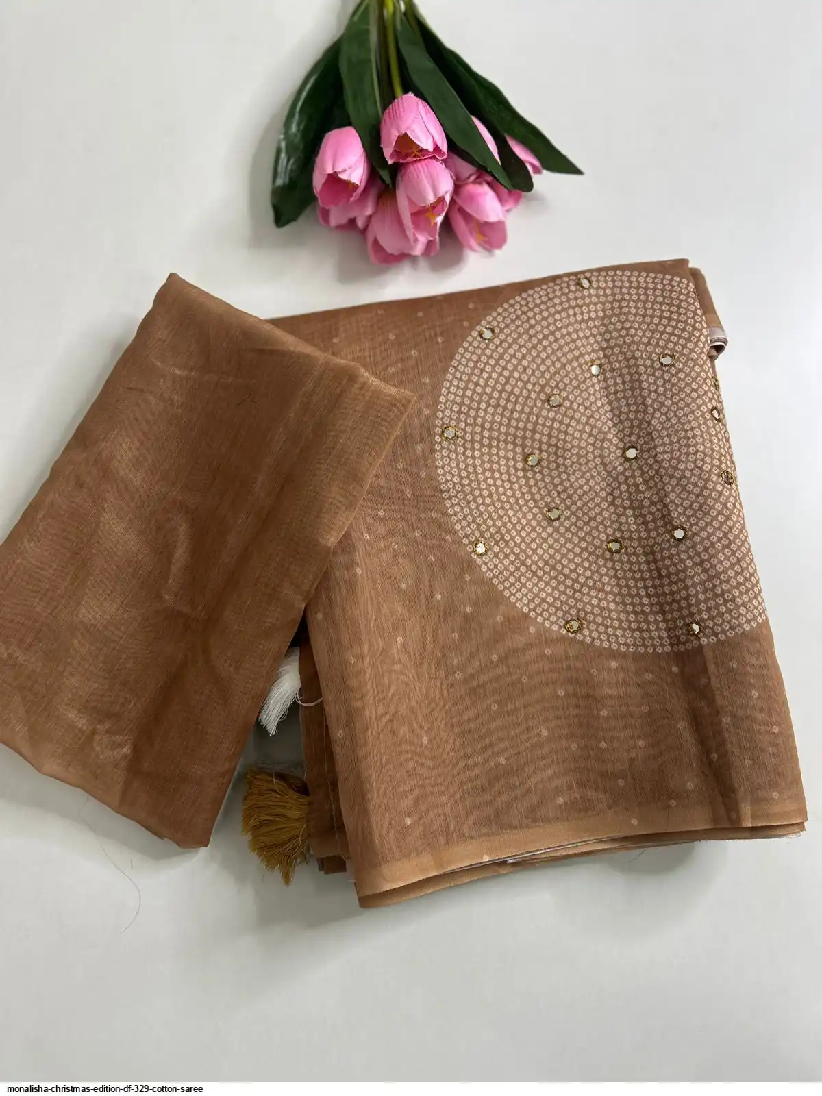 MONALISHA CHRISTMAS EDITION DF 329 COTTON SAREE 4
