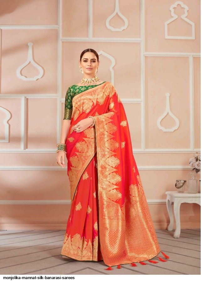 MONJOLIKA MANNAT SILK BANARASI SAREES 4505