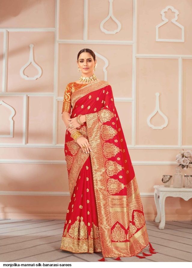 MONJOLIKA MANNAT SILK BANARASI SAREES 4507