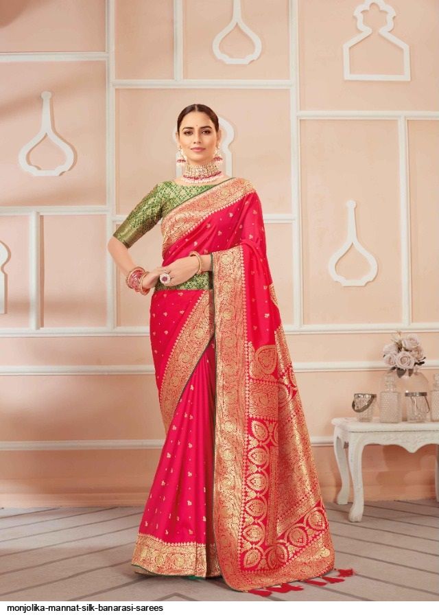 MONJOLIKA MANNAT SILK BANARASI SAREES 4504
