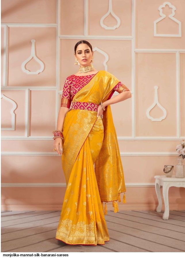 MONJOLIKA MANNAT SILK BANARASI SAREES 4506