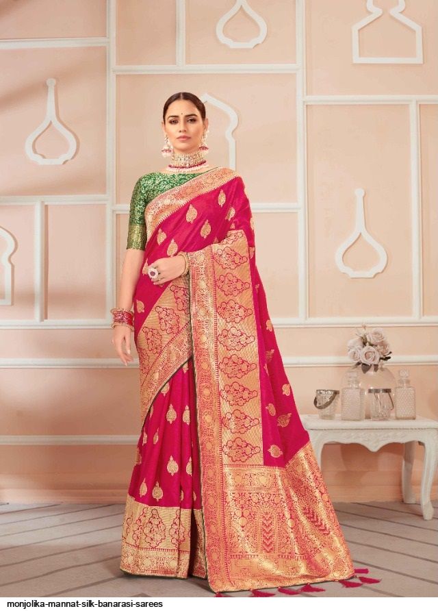 MONJOLIKA MANNAT SILK BANARASI SAREES 4502