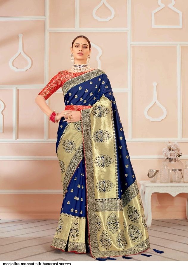 MONJOLIKA MANNAT SILK BANARASI SAREES 4501
