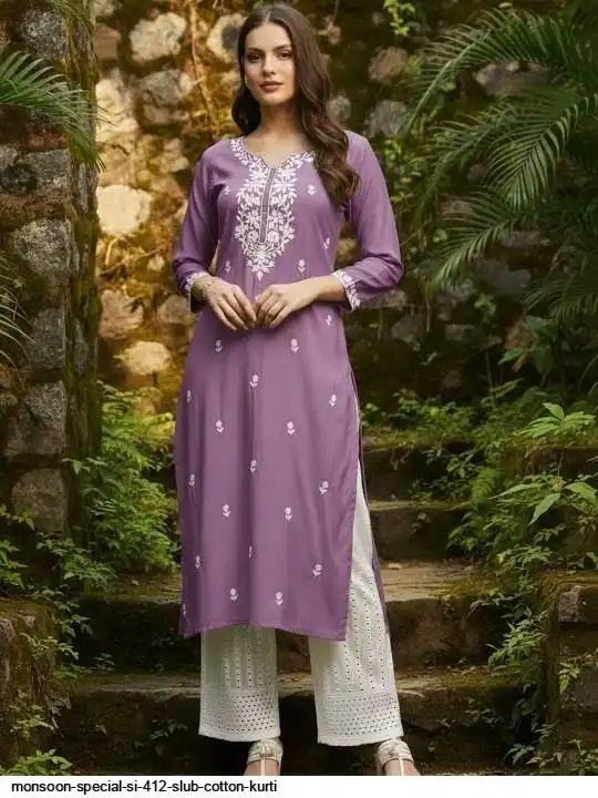 MONSOON SPECIAL SI 412 SLUB COTTON KURTI 3