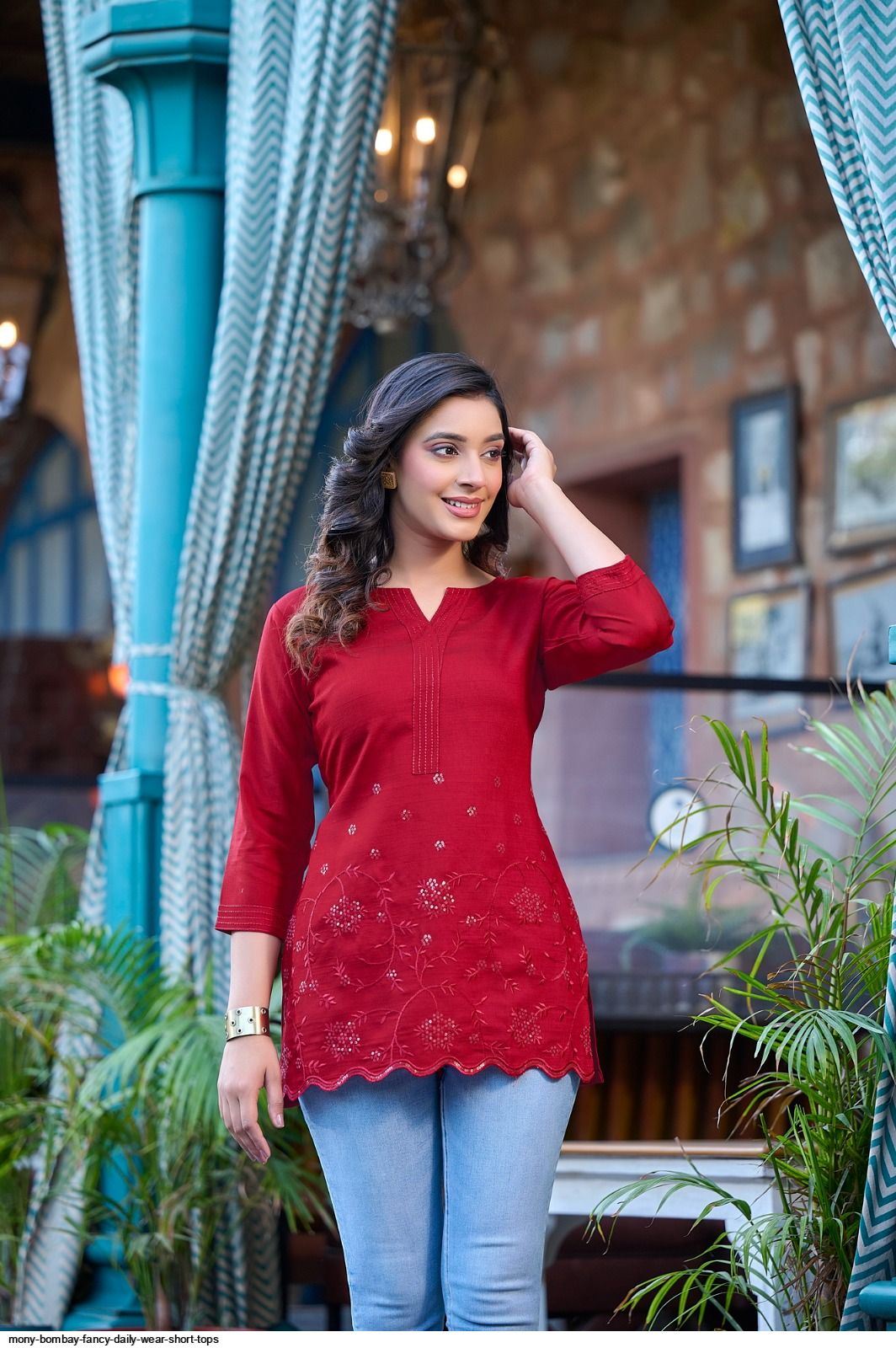 MONY BOMBAY FANCY DAILY WEAR SHORT TOPS
