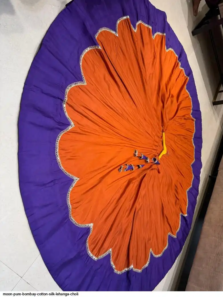 MOON PURE BOMBAY COTTON SILK LEHANGA CHOLI 7