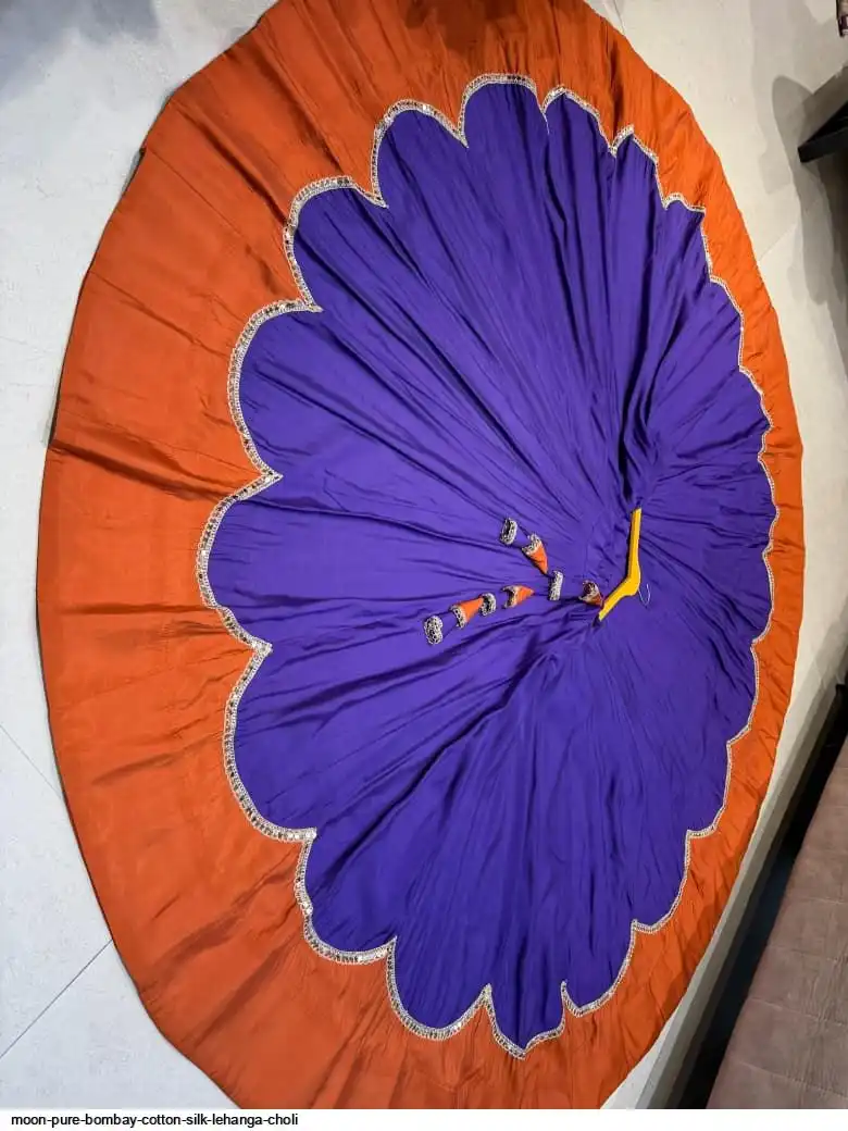 MOON PURE BOMBAY COTTON SILK LEHANGA CHOLI 8