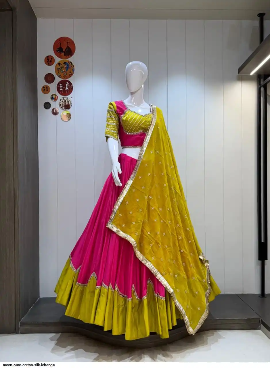 MOON PURE COTTON SILK LEHENGA 3