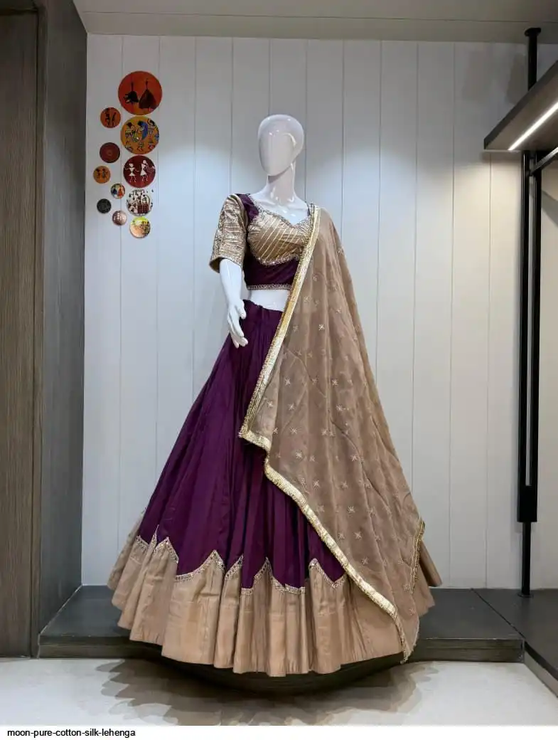 MOON PURE COTTON SILK LEHENGA 2