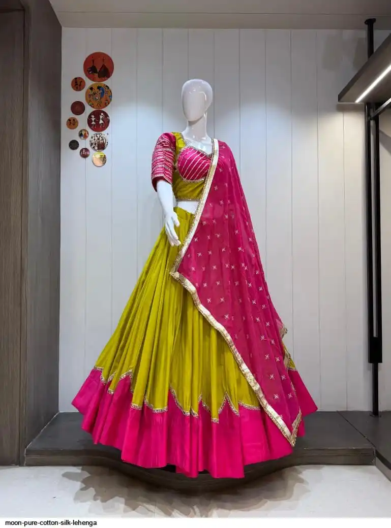 MOON PURE COTTON SILK LEHENGA 4