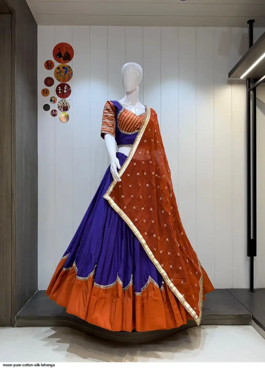 MOON PURE COTTON SILK LEHENGA 5