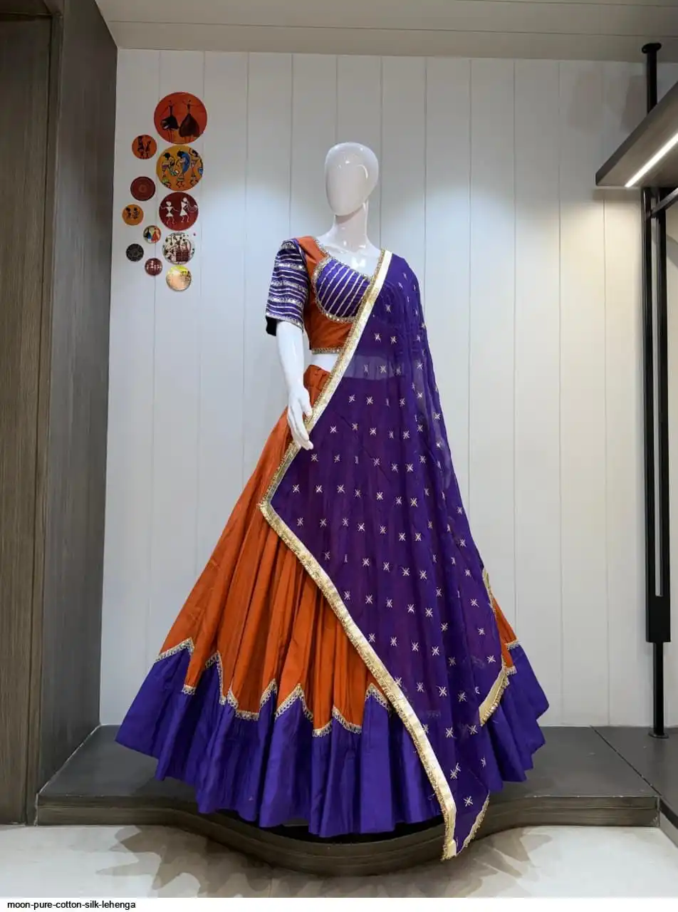 MOON PURE COTTON SILK LEHENGA 6
