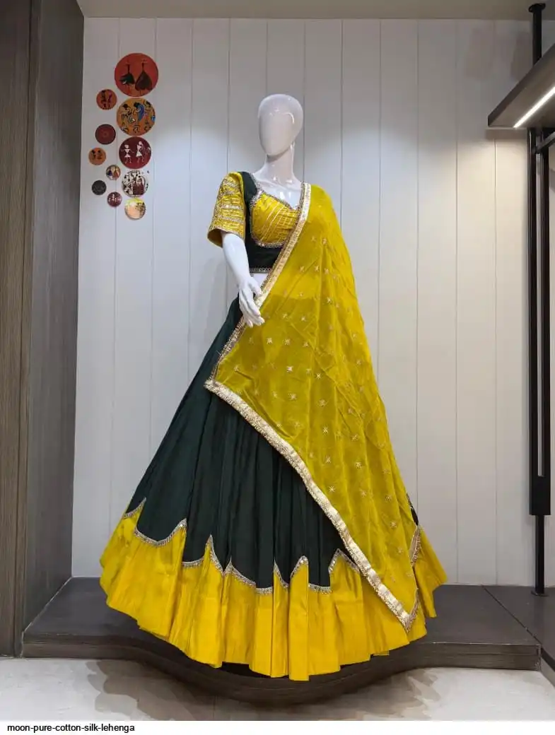 MOON PURE COTTON SILK LEHENGA 7