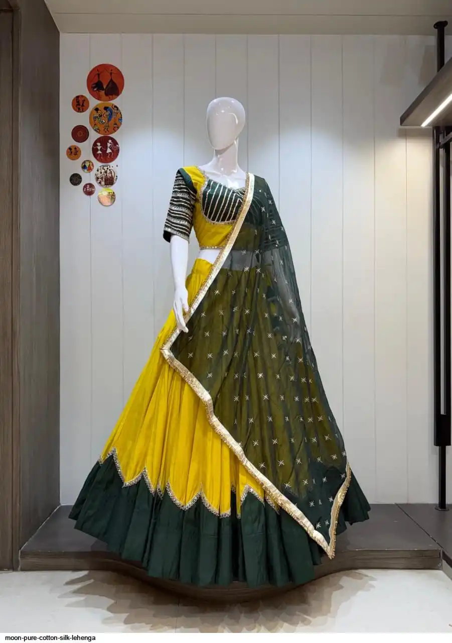 MOON PURE COTTON SILK LEHENGA 8