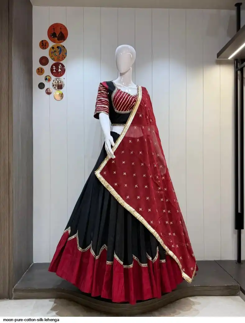 MOON PURE COTTON SILK LEHENGA 9