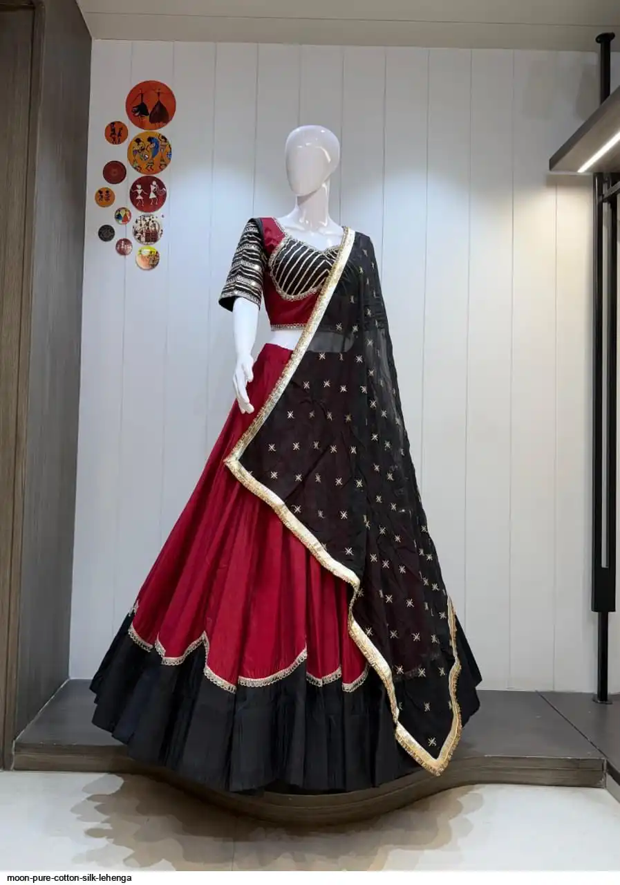 MOON PURE COTTON SILK LEHENGA 10