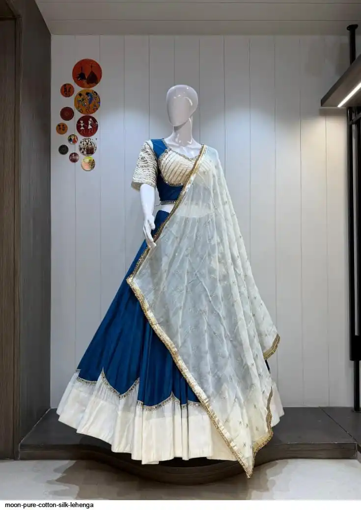 MOON PURE COTTON SILK LEHENGA 11