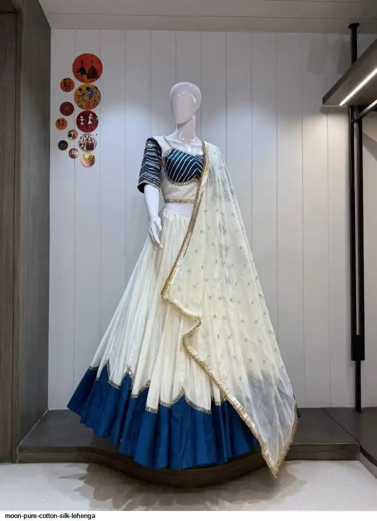 MOON PURE COTTON SILK LEHENGA 12