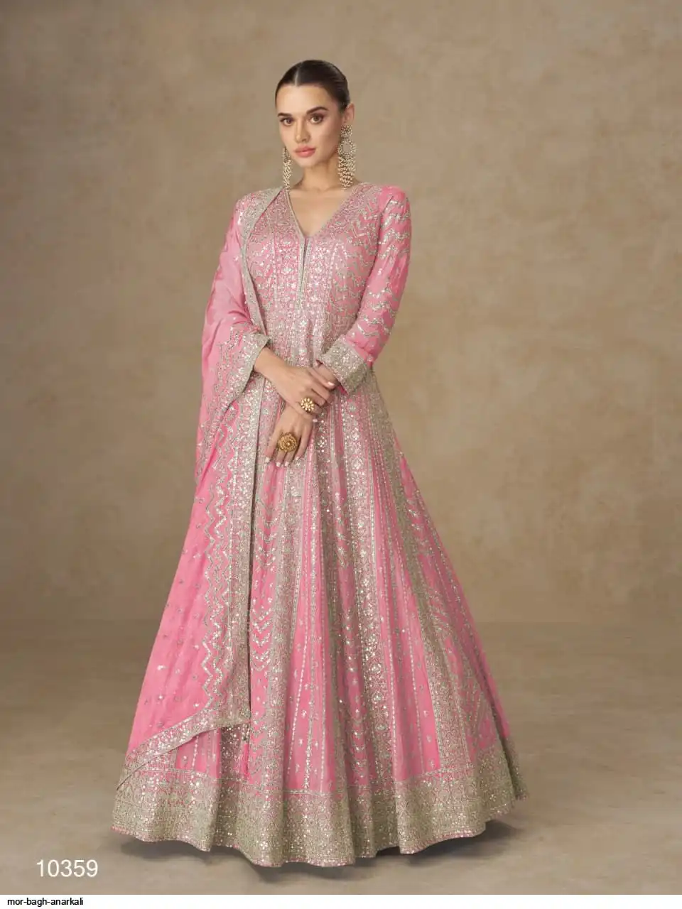 MOR BHAG ANARKALI CHINNON SEQUENCE GOWN 2