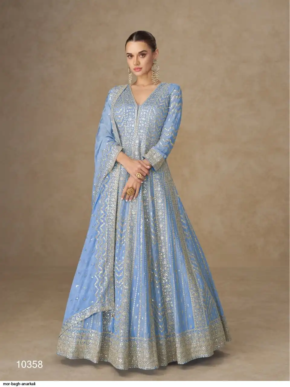 MOR BHAG ANARKALI CHINNON SEQUENCE GOWN 1