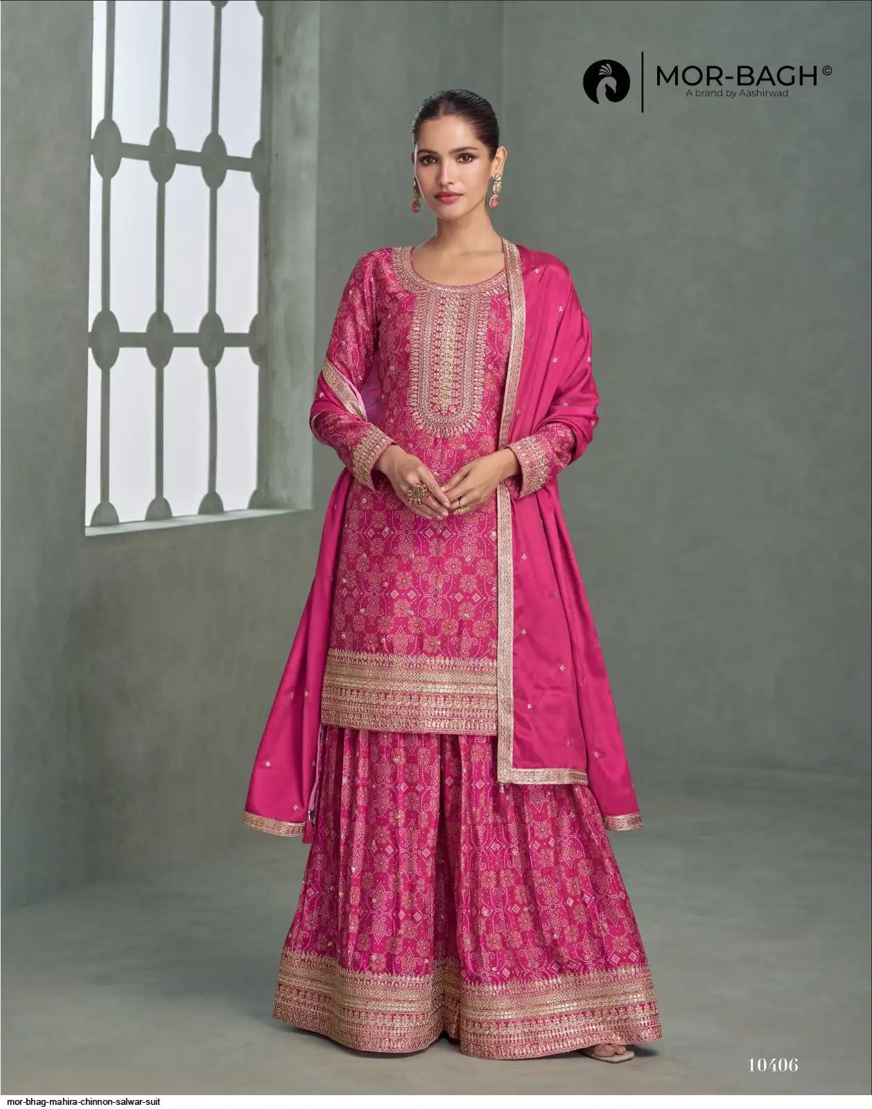 MOR BAGH MAHIRA CHINNON SALWAR SUIT 10406