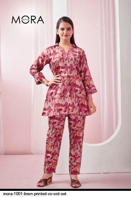 Printed Co-Ord Set- Pink