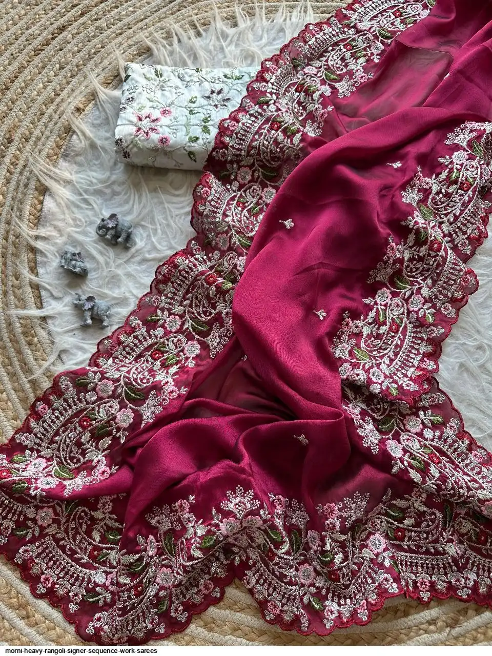 Morni HEAVY RANGOLI signer SEQUENCE work sarees