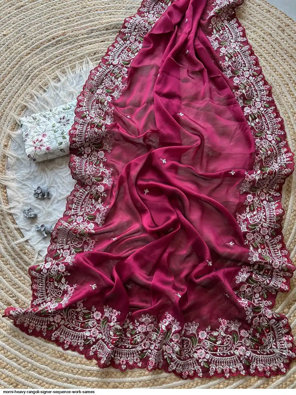 Morni HEAVY RANGOLI signer SEQUENCE work sarees