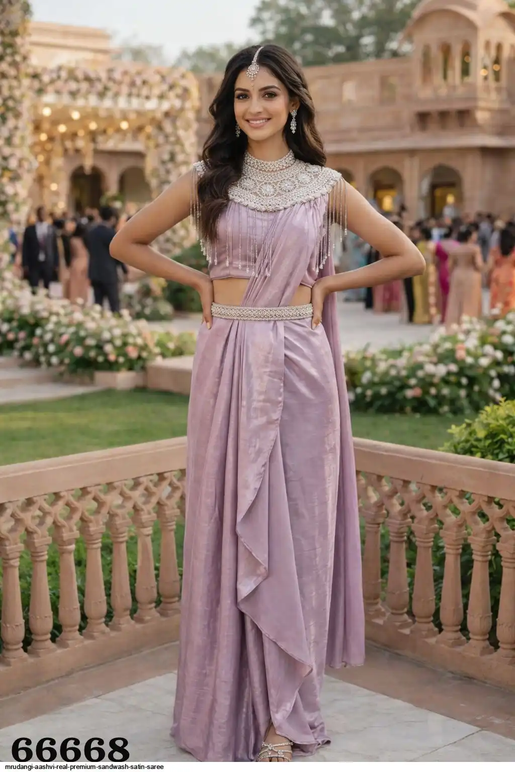 MRUDANGI AASHVI REAL PREMIUM SANDWASH SATIN SAREE 1