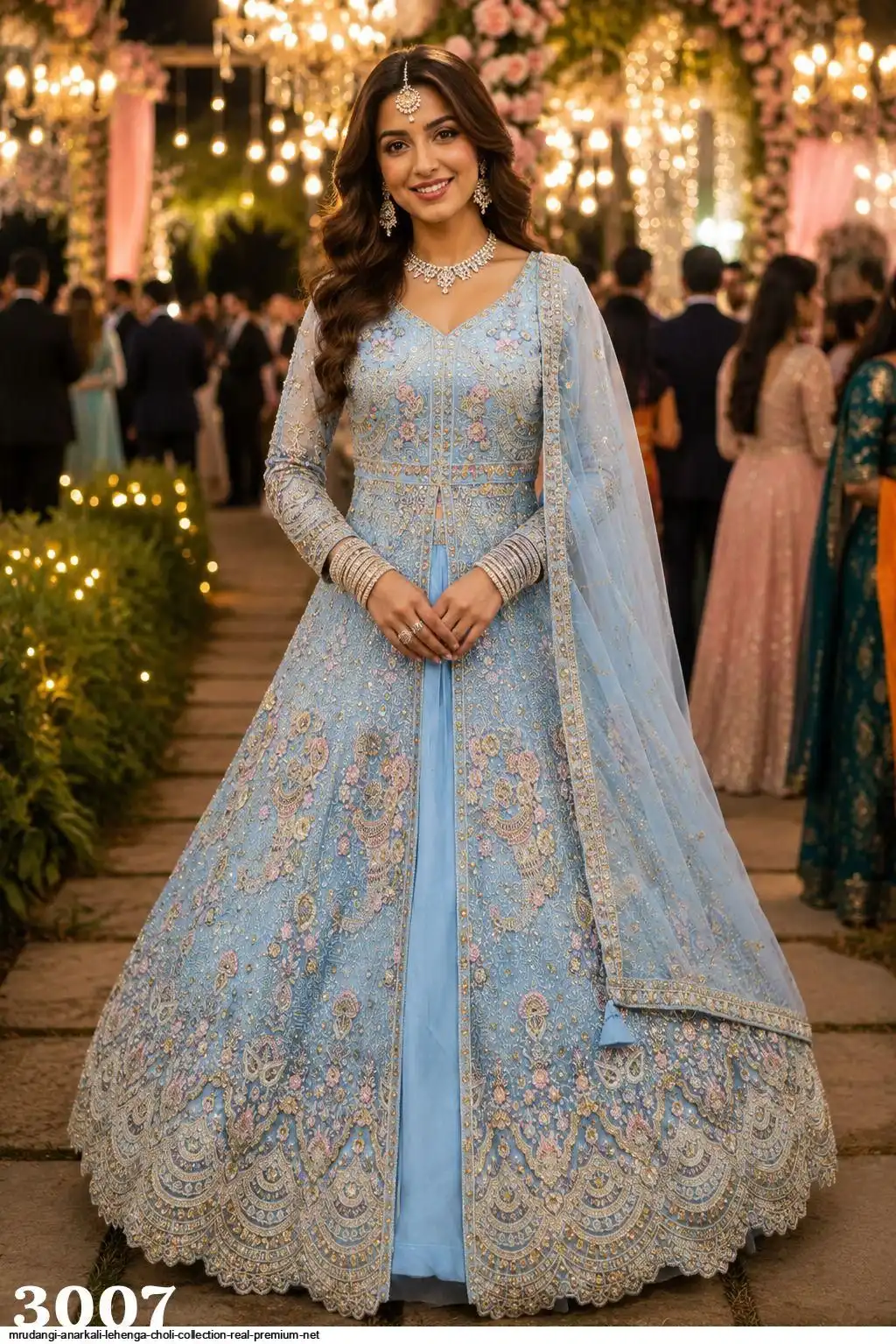 MRUDANGI DEVIKA ANARKALI LEHENGA CHOLI COLLECTION REAL PREMIUM NET 3007