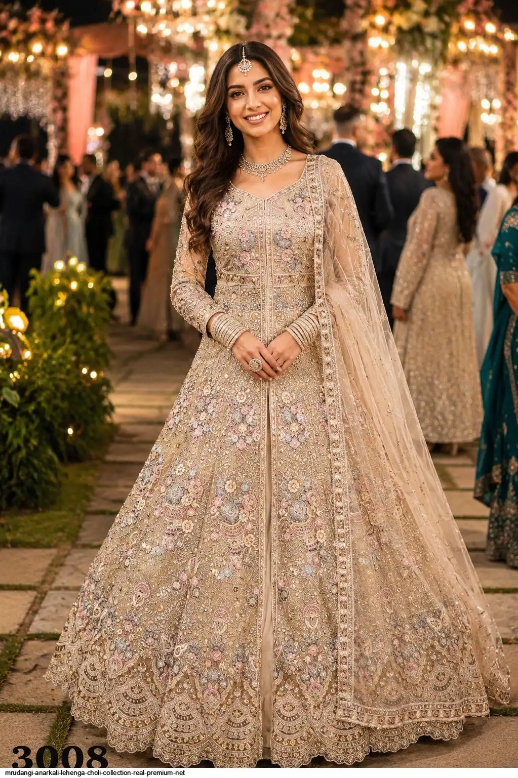 MRUDANGI DEVIKA ANARKALI LEHENGA CHOLI COLLECTION REAL PREMIUM NET 3008