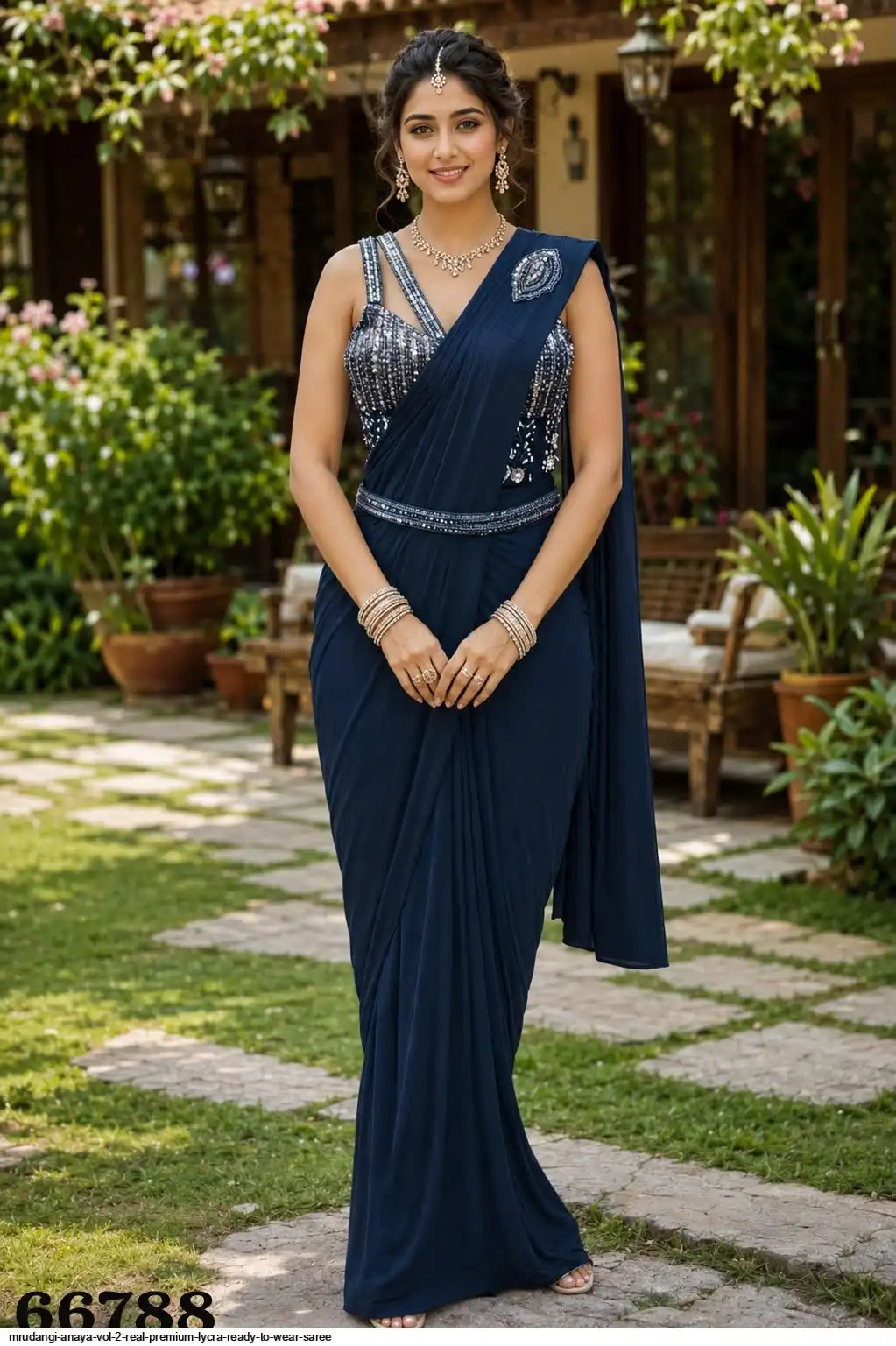 MRUDANGI ANAYA VOL 2 REAL PREMIUM LYCRA READY TO WEAR SAREE 66788