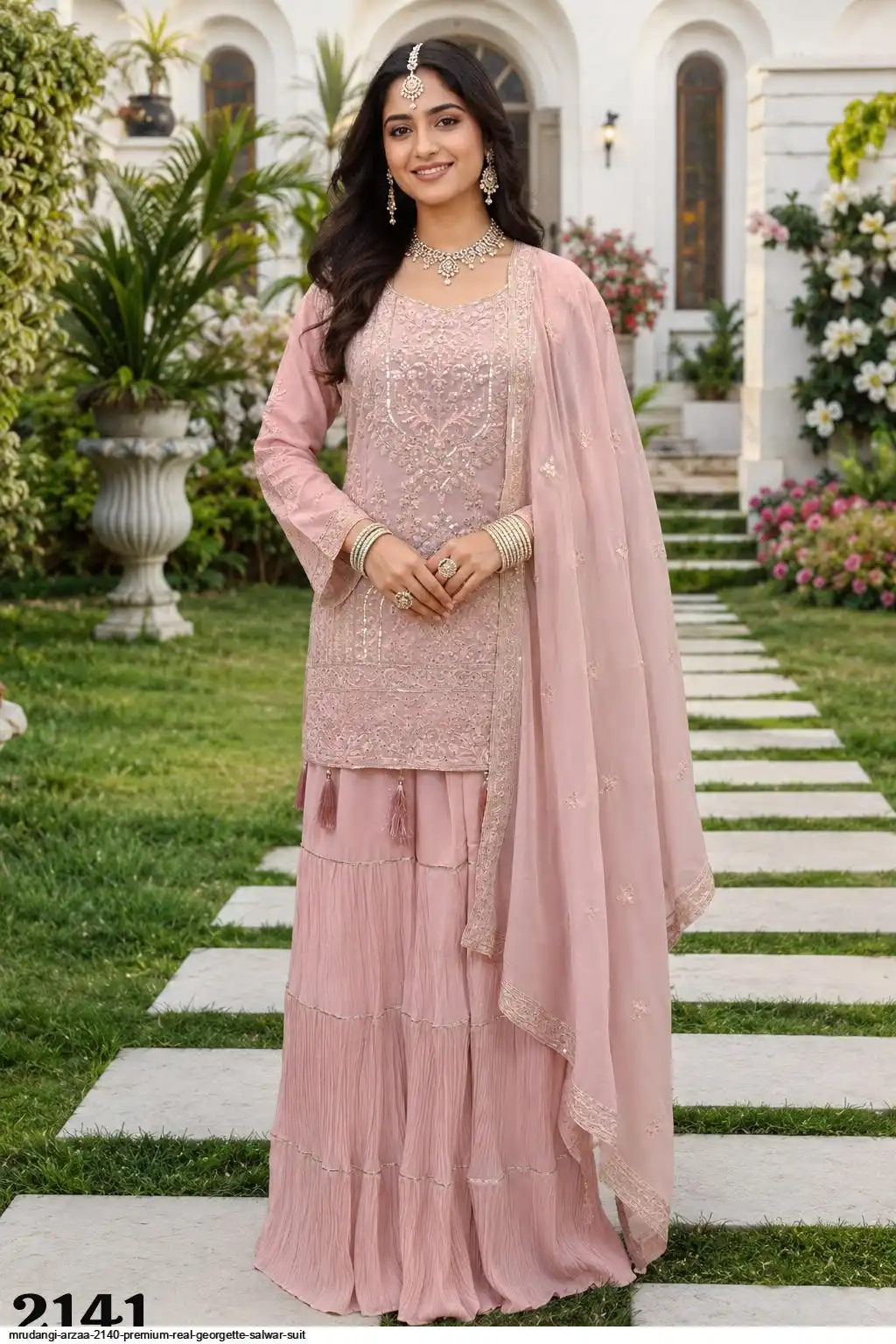 MRUDANGI ARZAA 2140 PREMIUM REAL GEORGETTE SALWAR SUIT 2141